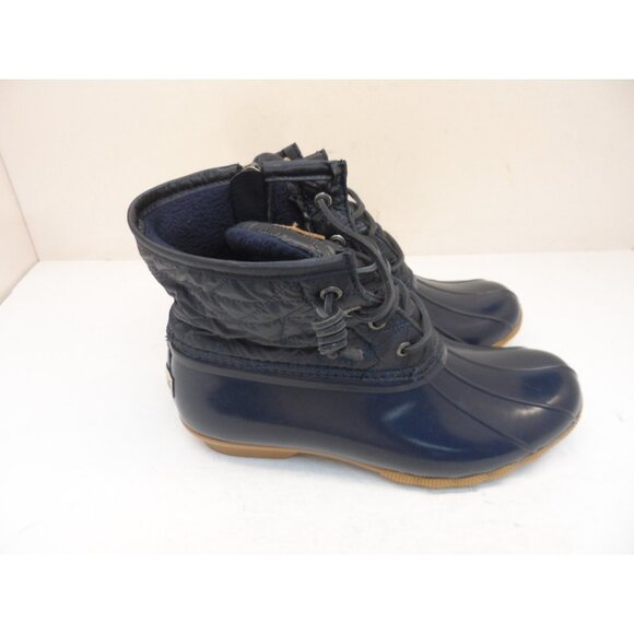 Sperry Women's STS82681 Saltwater Nylon Quilt Rain Boot Navy Size 8M - Picture 2 of 9
